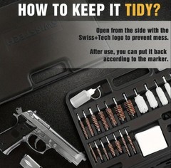 Gun Cleaning Kit for Rifle Pistol Shotgun Muzzleloader for any Caliber Universal