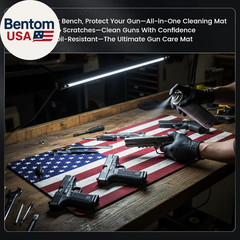 24″X12″ Pistol Cleaning Mat and 100PCS 6″ Cleaning Swabs – Cleaning Mat with Sti