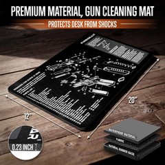 Pistol Gun Cleaning Bench Glock 17 Mat 20”X12” Parts List With Speed Loader