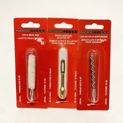 3 RangeMAXX Gun Cleaning Tips Slotted Brass 16-12 Rifle Bore Brush .25 Mop .35