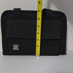 Glock Perfection Pistol Cleaning Mat Pouch, Zipper Closure, Black/Orange