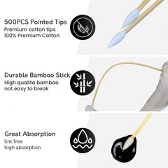 Gun Cleaning Swabs Pointed Tip Firearm Maintenance Precision Q-Tips 200 Count
