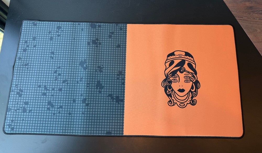 WRMFZY BLACK ORANGE CAMO WORK MAT 16×32″ NEW