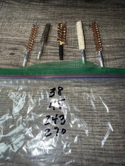 Gun Cleaning Brushes Mops Lube Cleaner .22 .30 .357 .45 .38 .243 .270 Shotgun