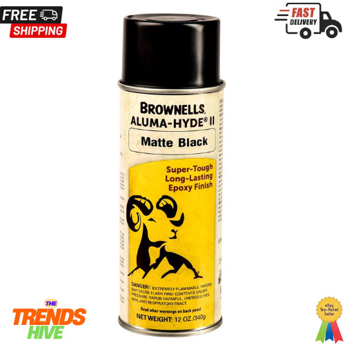 Brownells Aluma-Hyde 2 Epoxy Based Firearms Finish Aerosol Can Matte Black