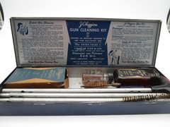 Vintage J.C. Higgins No. 710 Shotgun Gun Cleaning Kit w/ Case Oil & Bluer