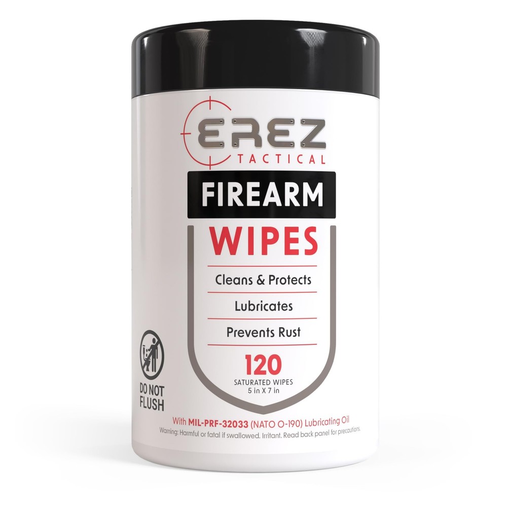 Gun Cleaning Supplies: 120 Gun Cleaning Wipes, 5″x7″ CLP Gun Cleaner Lubrican…