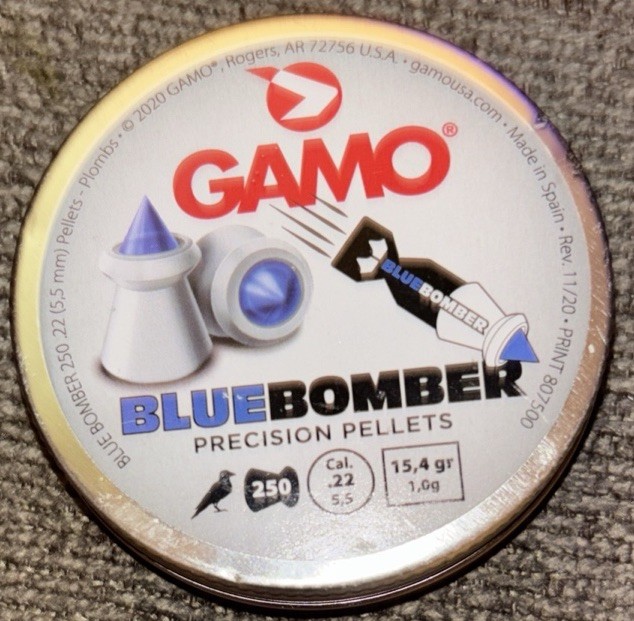 Blue Bomber Air Gun Pellet Ammunition .22 Cal Gamo New Open Box