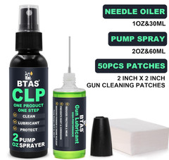 Gun Cleaner & Lubricant CLP Kit 2oz Spray & 1oz Needle Oiler Firearm Maintenance