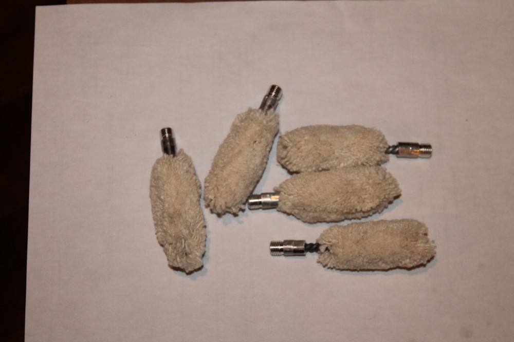 5 pack 12 Gauge Shotgun Bore Mops Standard Shotgun Threads US Made Ships Free