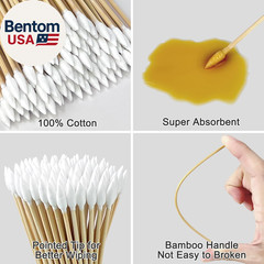 Gun Cleaning Supplies – Gun Cleaning Patches & Pointed Cotton Swabs for Pistol,