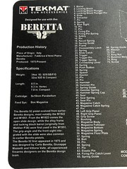 TekMat Beretta 92 Gun Cleaning Mat 17”x11”