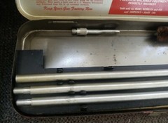 Vintage J C HIGGINS NO. 2140 Gun Cleaning Kit In Metal Box
