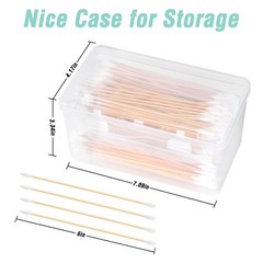 Gun Cleaning Swabs 6 Inch Cotton Bamboo Handle Gun Cleaning Q Tips Firearm