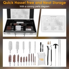 Gun Brush Accessories Gun Barrel Brush Box Set for H unting and Gun Maintenance