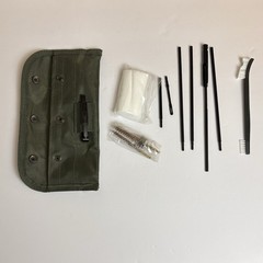 Universal Rifle Gun Cleaning Kit Rod Brush Patch Set w/ Carry Pouch. A7