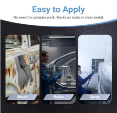 RUST BULLET Automotive Rust Inhibitor–UV Resistant, Premixed Metallic Gray Paint