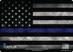 Cerus Gear Police Support Flag Handgun Gun Cleaning Mat Thin Blue Line Pro Mat