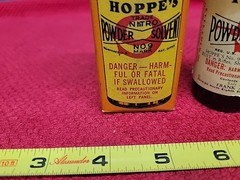Vintage Hoppe’s No. 9 Gun Cleaning Solvent Bottle Box Glass Bottle