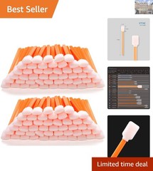 Bulk Pack Orange Foam Swabs – 100 Pcs, 5.25″ for Electronics & Household Use