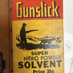 Vintage Outers Labs Gunslick Solvent Bottle And Box. New Unopened