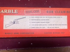 marbles vintage collectible gun cleaning kit steel case 38 cal