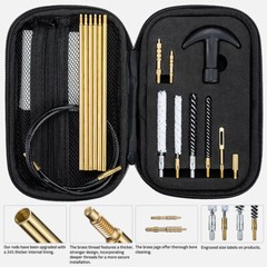 18pcs .177/.22lr/5.56mm/223 Rifle Gun Cleaning Kit Nylon Brush Cleaner with Case