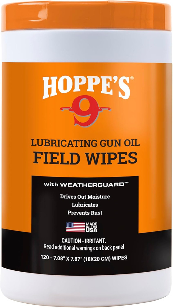 No. 9 Large Lubricating Gun Oil Field Wipes, Lid Color May Vary