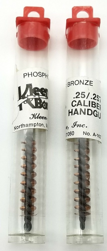Lot of 2 KleenBore .25/.257 Caliber Handgun Brushes, Bronze, A-162