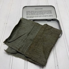 Vtg Outers Silicone Gun & Reel Polishing Cloth Pocket Pak No 420 Tin -USED-