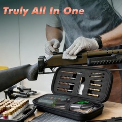 Keze Gun Cleaning Kit 9mm,.22,.357,.38,.45 with Oil 1 oz. & CLP compact