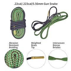 Universal Gun Cleaning Kit for .22 .223Cal 5.56mm .22LR, Including Bore Chamber