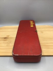 Used Vintage Outers Gunslick Rifle Gun Kit. Red Metal Box. No. 477. 30 Cal.
