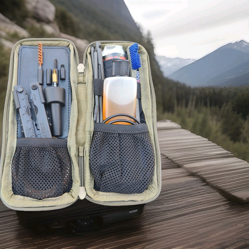 Gerber Tactical Military Gun Cleaning Kit Coyote MOLLE Case,Multitool–Never Used