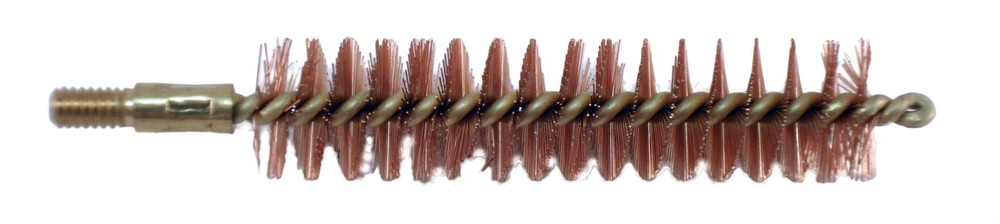 Pro-Shot® Brass Core Handgun Chamber Brush w/Stiff Bronze Steel Bristles, #8-32