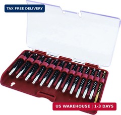 Tipton Nylon Bore Brush 13 Piece Set with Molded Hinge-top Storage Box for Gun C