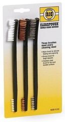 Birchwood Casey Utility Brushes – Bronze, Nylon & Stainless Brushes 3 Pack (Repl