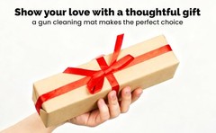 Thick Gun Cleaning Mat 24×12 w/ 200PC Swabs 6 Gun Mat for All Handguns Pistols