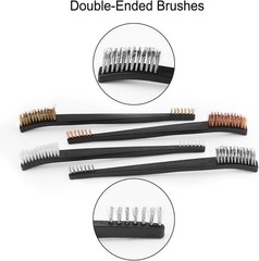 Gun Cleaning Tools Kit Universal Cleaner Set 8 Piece Brass Steel Nylon Brushes
