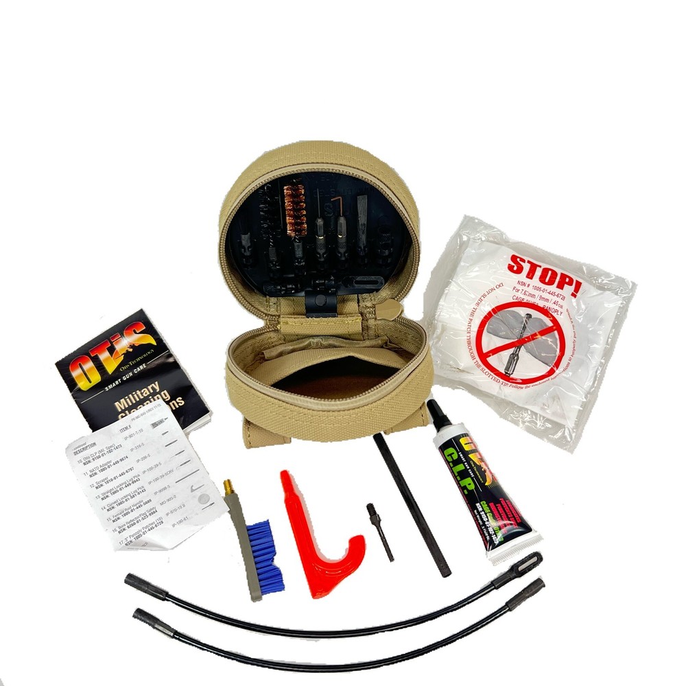 OTIS 9mm Pistol Cleaning Kit Military Coyote Brown MOLLE Case