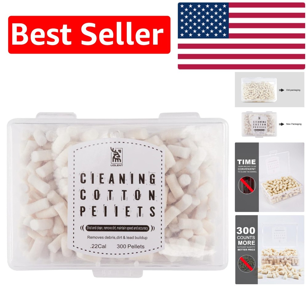 High-Density .22/.177 Caliber Cleaning Pellets – Effortless 300 Pack with Box