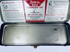 Vintage Outers Rifle Cleaning Kit No 477 Metal Tin Gunslick Patches USA