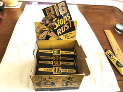 1949 RIG, RUST INHIBITING GREASE, 7 OINTMENT TUBES IN ORIGINAL DISPLAY BOX
