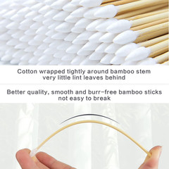 500 PCS 6-Inch Precision Gun Cleaning Swabs with Storage Case – Lint-Free Bamboo