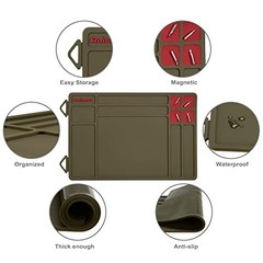Raiseek Gun Cleaning Mat, Anti-Slip Rubberized Pistol Mat ,Magnetic Maintenance