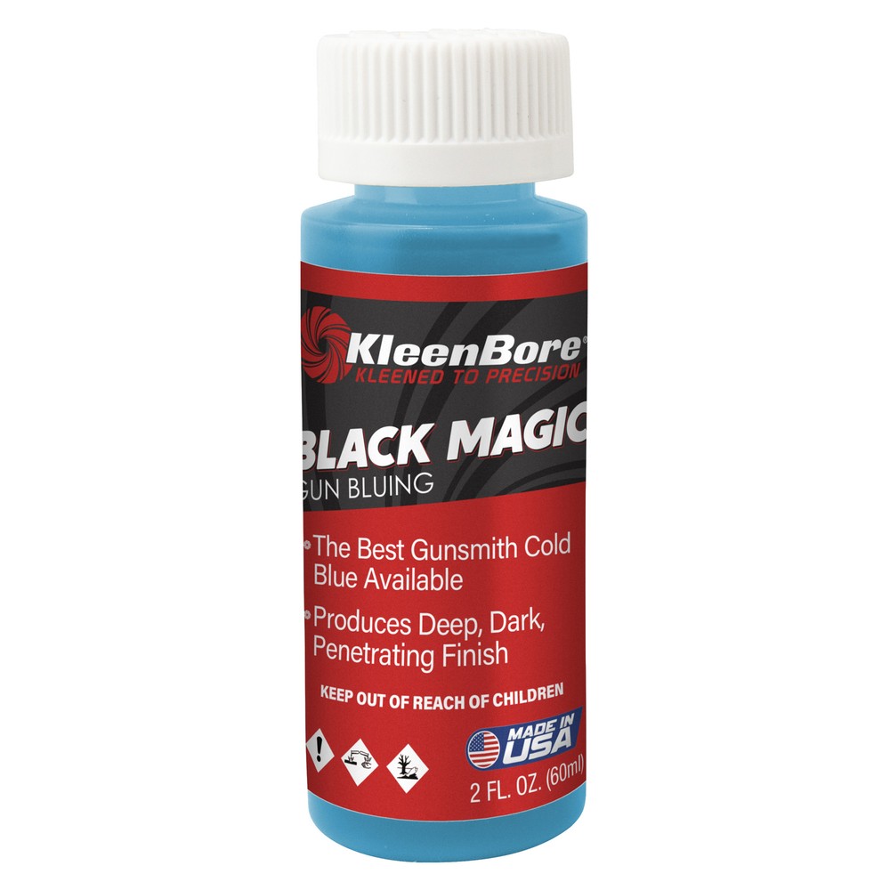 Kleen-Bore Black Magic Gun Bluing Liquid 2oz for Firearm Touch-Up & Restoration