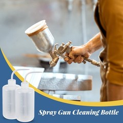 24-Piece Spray Gun Cleaning Kit – 3 Bottles & 21 Brushes for Paint Guns