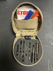 OTIS 45 Cal Pistol Cleaning Kit Military Coyote Brown. MOLLE Case