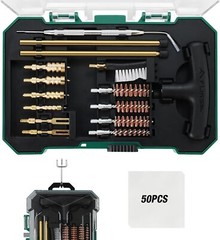 FLISSA Universal Handgun Cleaning Kit 16Piece Gun Cleaning Kit with Cleaning Rod
