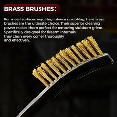 12 Pack Double-Ended Gun Cleaning Brushes Set – Brass & Nylon Handle, All-Purpos